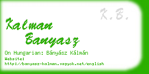 kalman banyasz business card